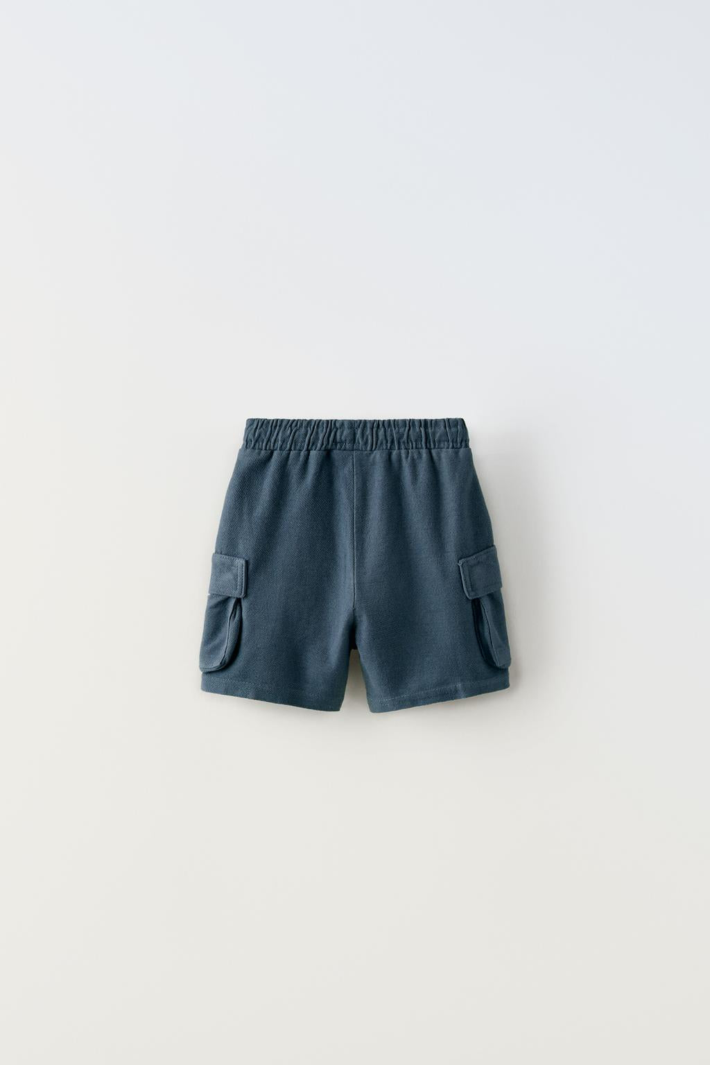 Navy Blue Cargo Bermuda Shorts