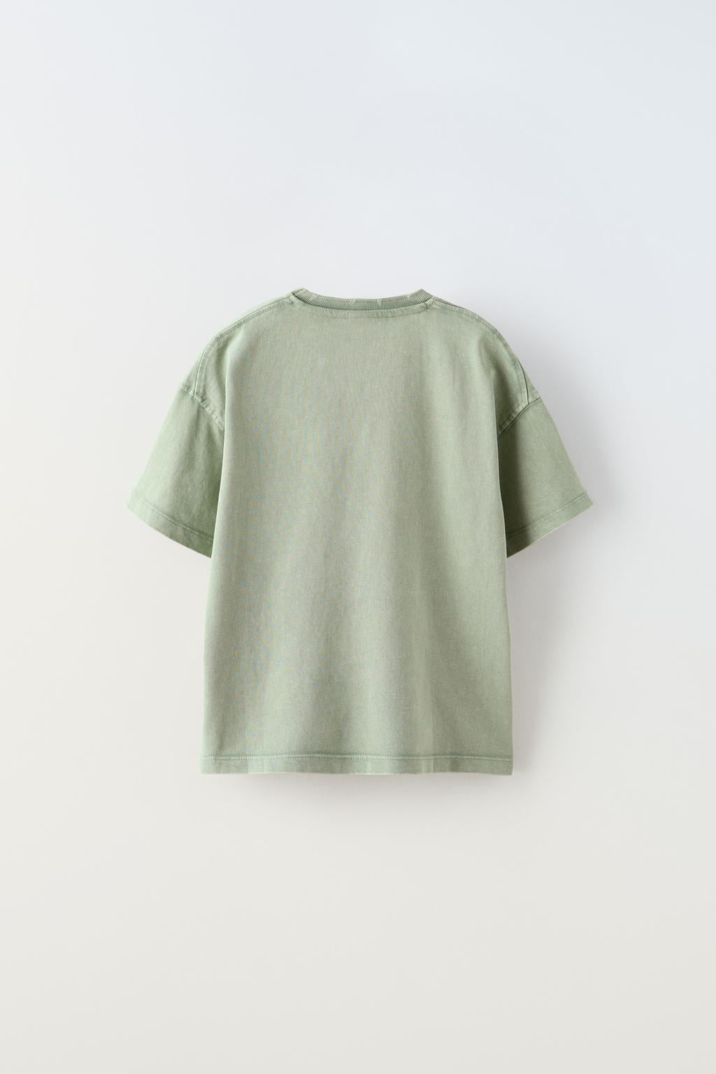 Green Faded-Effect Heavy Weight T-Shirt