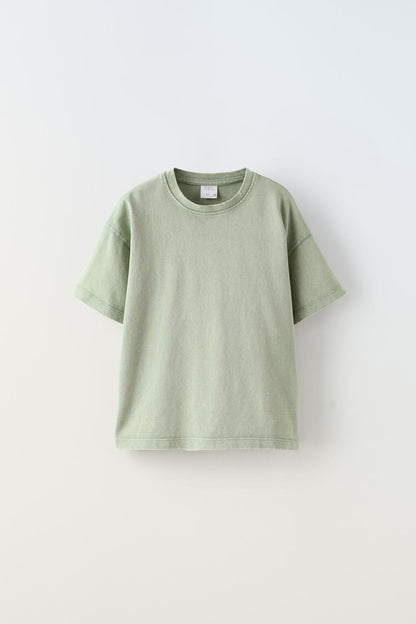 Green Faded-Effect Heavy Weight T-Shirt