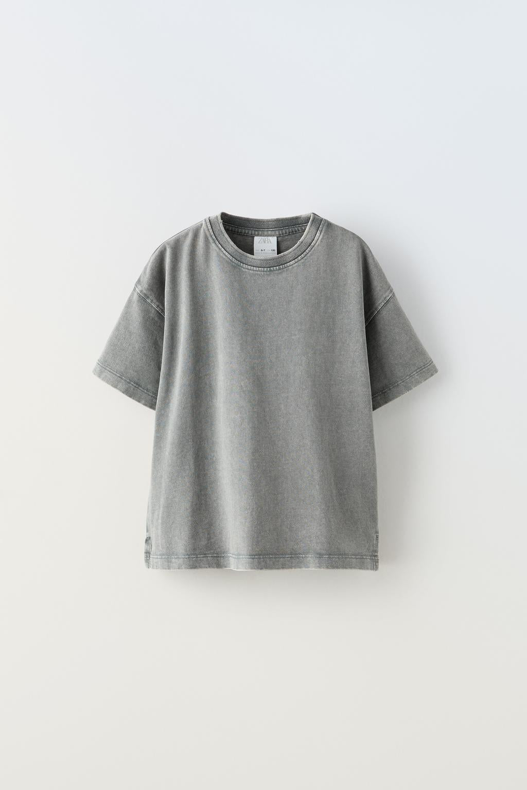 Anthracite Grey Faded-Effect Heavy Weight T-Shirt