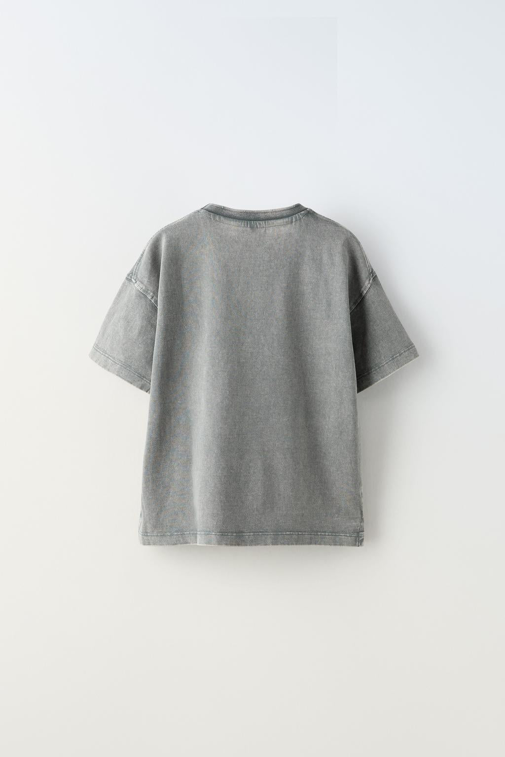 Anthracite Grey Faded-Effect Heavy Weight T-Shirt