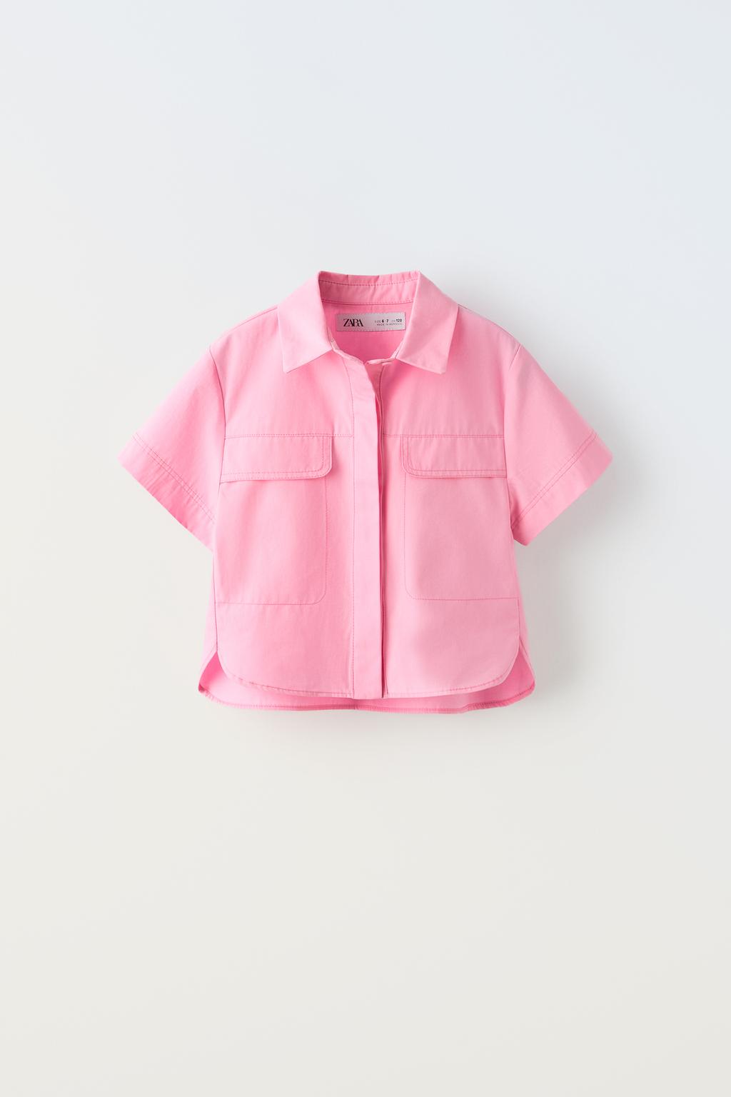 Bubble Gum Oversized Poplin Shirt